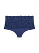 Hipster-Panty mit hoher Taille und Spitze, Medieval Blue, Packshot image number 1