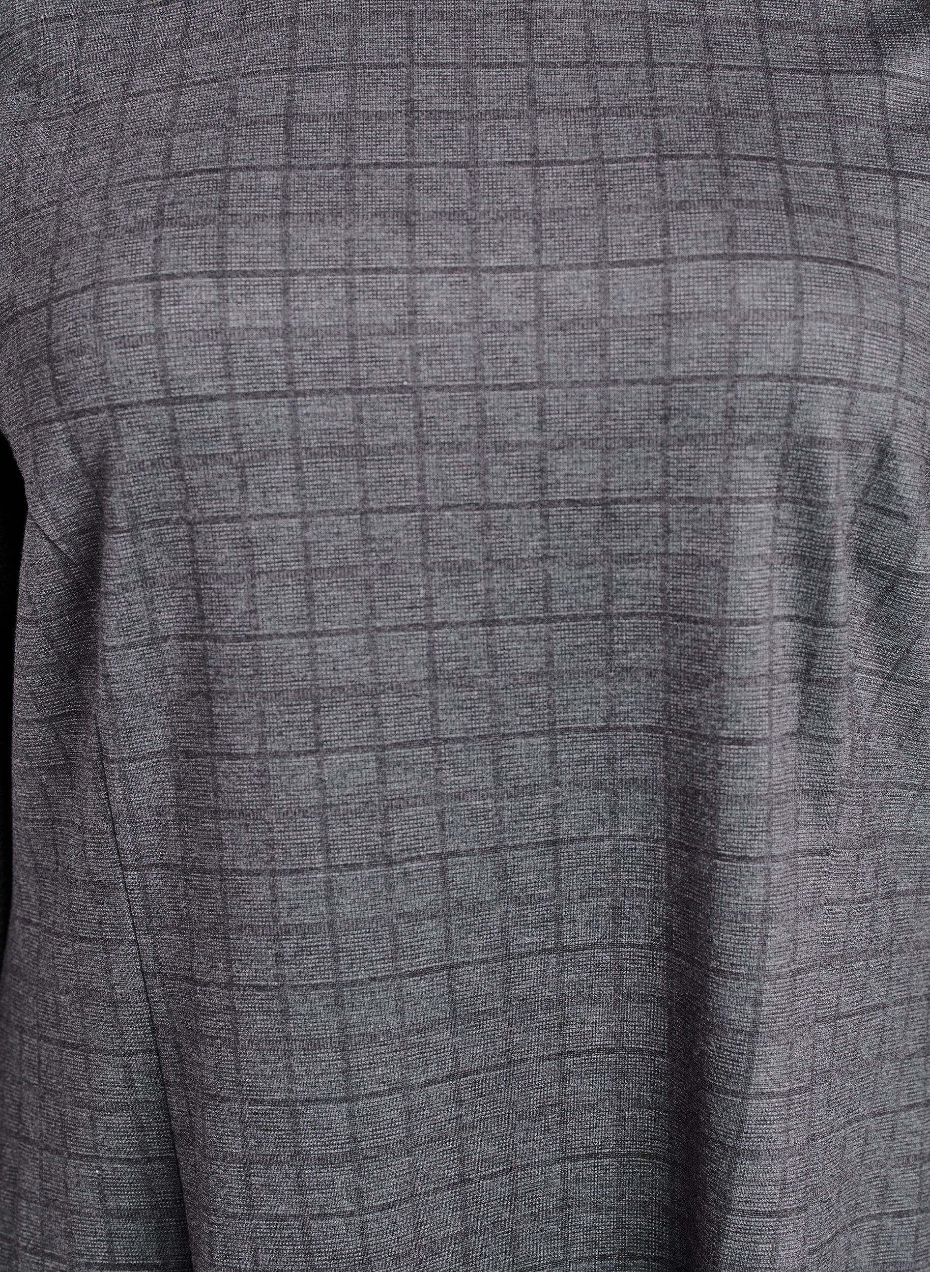 Zizzi Kurzes Kleid mit Karomuster und A-Linien-Form, Grau, Packshot image number 2