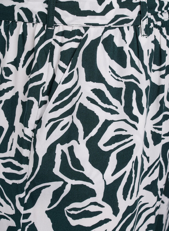 Hose mit hohem Bund aus Viskose., Grün, Packshot image number 2