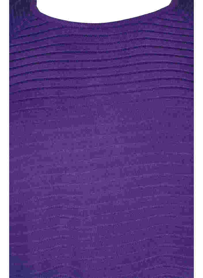 Strickbluse mit Rundhalsausschnitt, Ultra Violet, Packshot image number 2