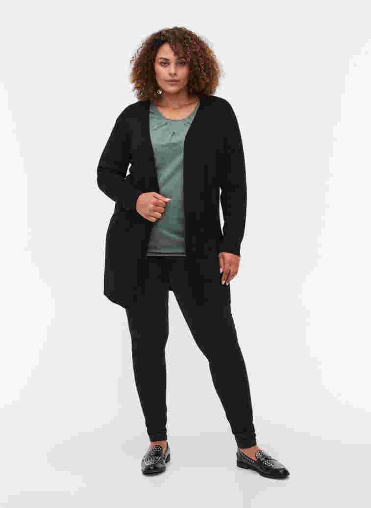 Cardigan mit Taschen, Black, Model image number 3