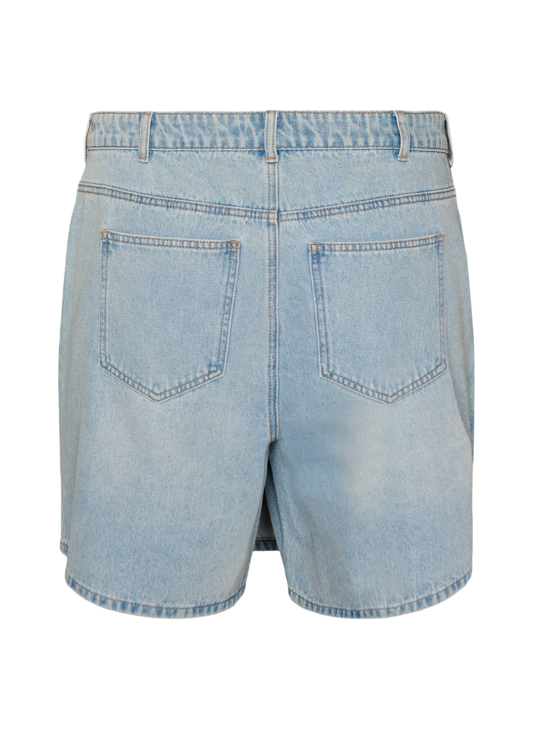 ZizziDenimskort mit Wickeloptik und hoher Taille, Blau, Packshot image number 1