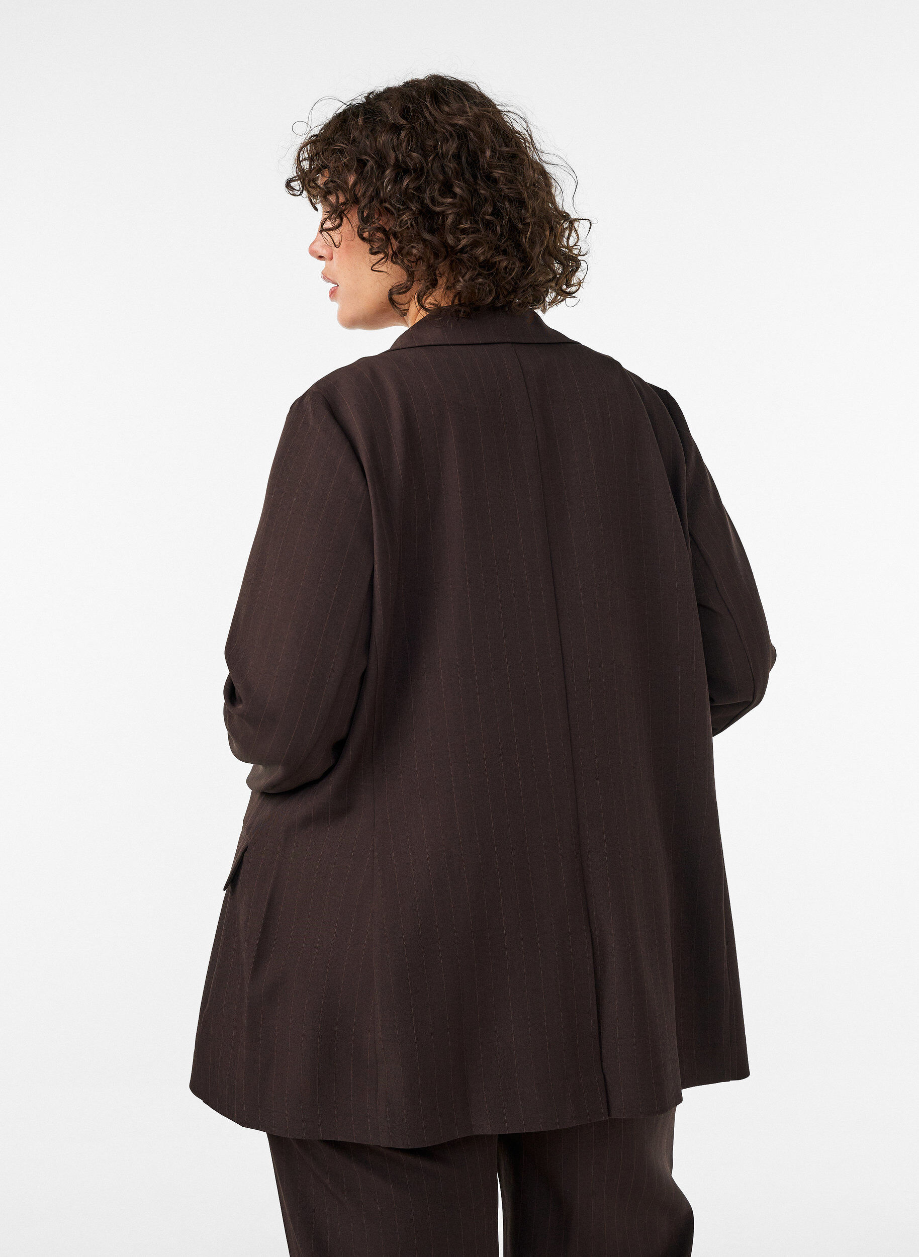 ZizziBlazer mit Taschen und Schlitzen, Braun, Model image number 2