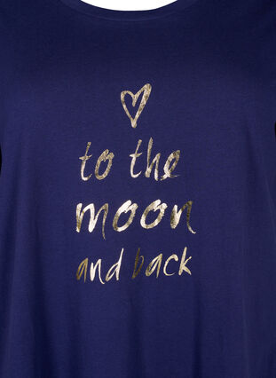 Kurzärmeliges Nachthemd aus Bio-Baumwolle , Rhodonite To The Moo, Packshot image number 2