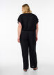 FLASH - Gerade geschnittene Hose mit hoher Taille, Schwarz, Model image number 1