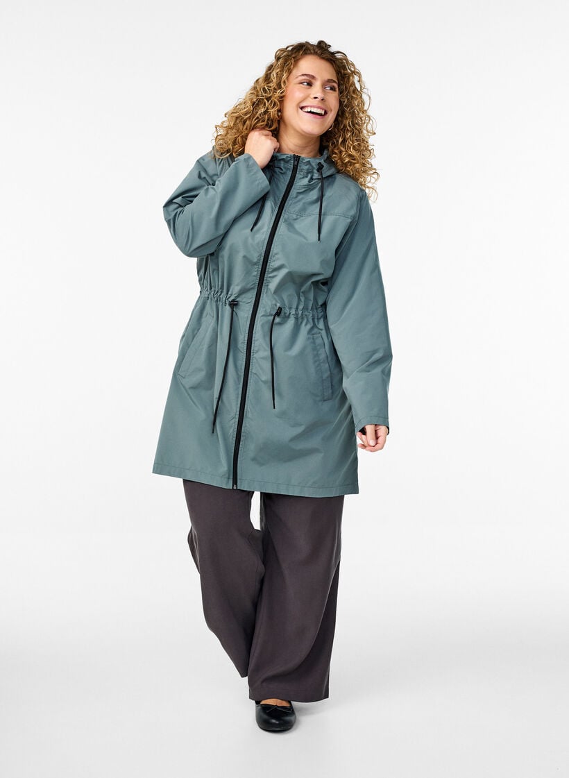 Leichter Parka mit Kapuze, Gr&uuml;n, Model image number 1