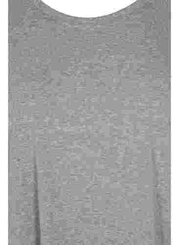 Melierte Bluse mit kurzen Ärmeln, Balsam Green Mel., Packshot image number 2