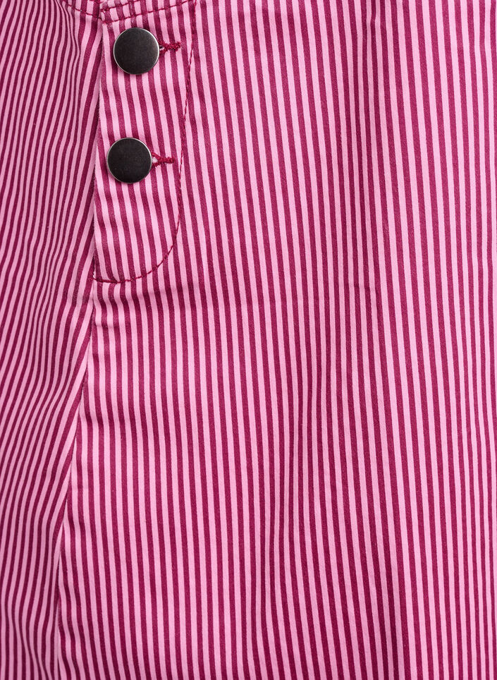 Kurzes Latzkleid mit Streifen, Red Stripe, Packshot image number 3