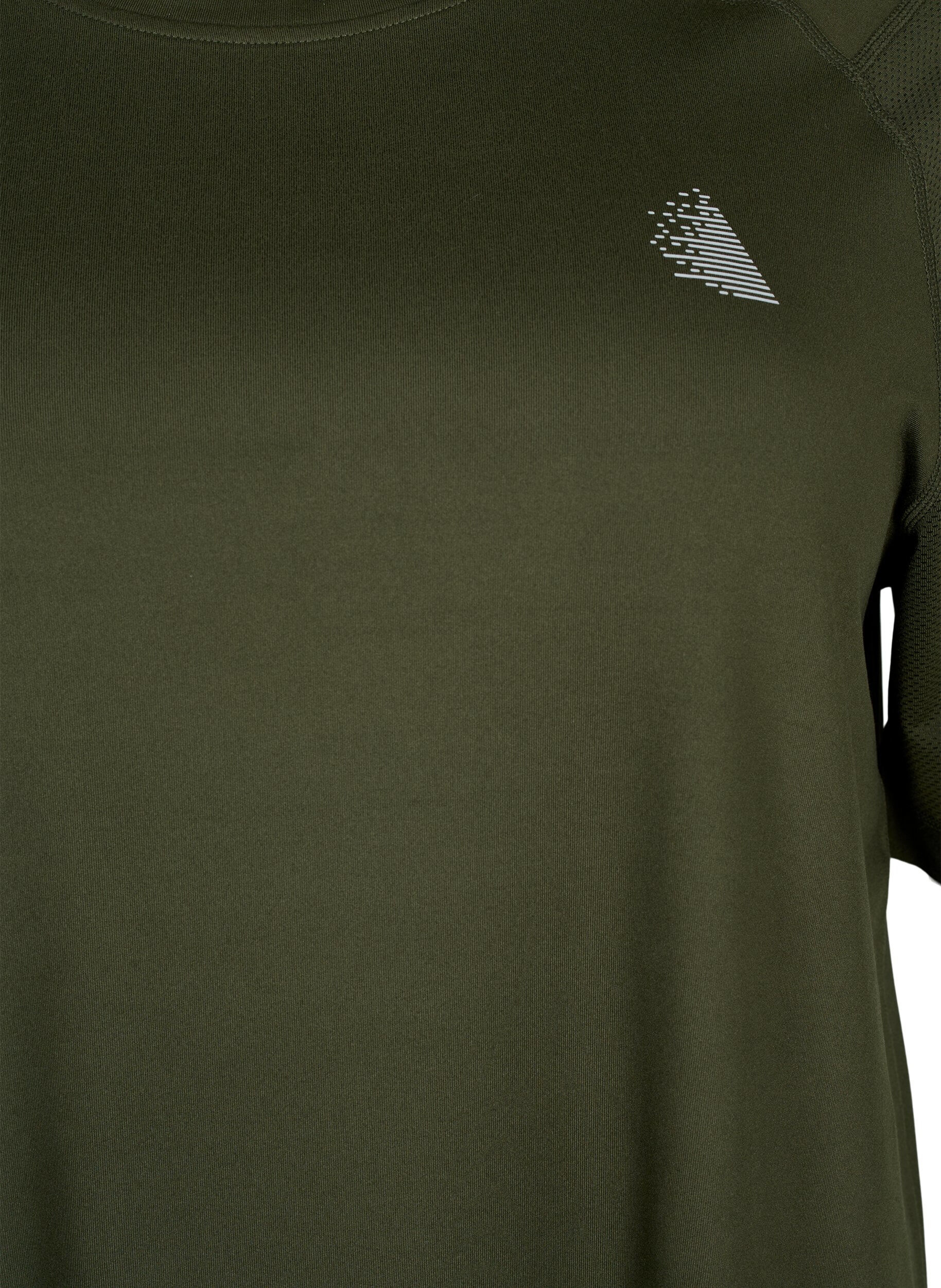 Zizzi Kurz&auml;rmeliges Trainings-T-Shirt mit Rundhalsausschnitt, Forest Night, Packshot image number 2