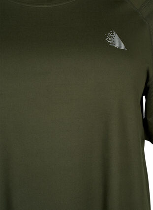 Kurzärmeliges Trainings-T-Shirt mit Rundhalsausschnitt, Forest Night, Packshot image number 2