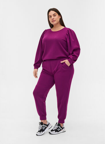 Sweatpants mit Taschen, Dark Purple, Model image number 0