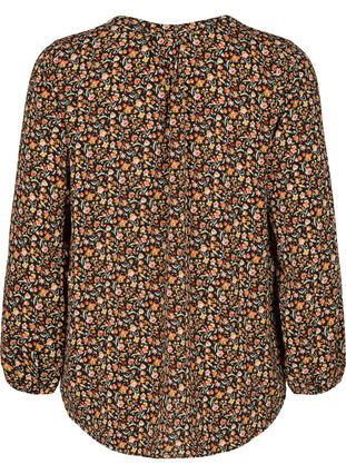 Langarm Bluse mit Print und V-Ausschnitt, Ditsy Floral, Packshot image number 1