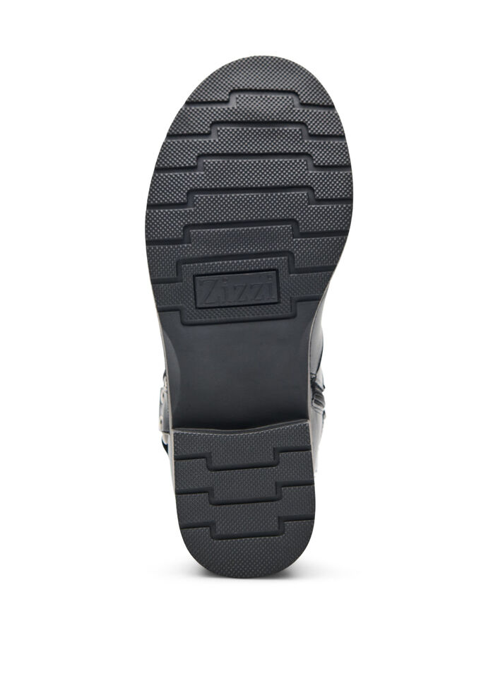 Kurzer Bikerstiefel, Schwarz, Packshot