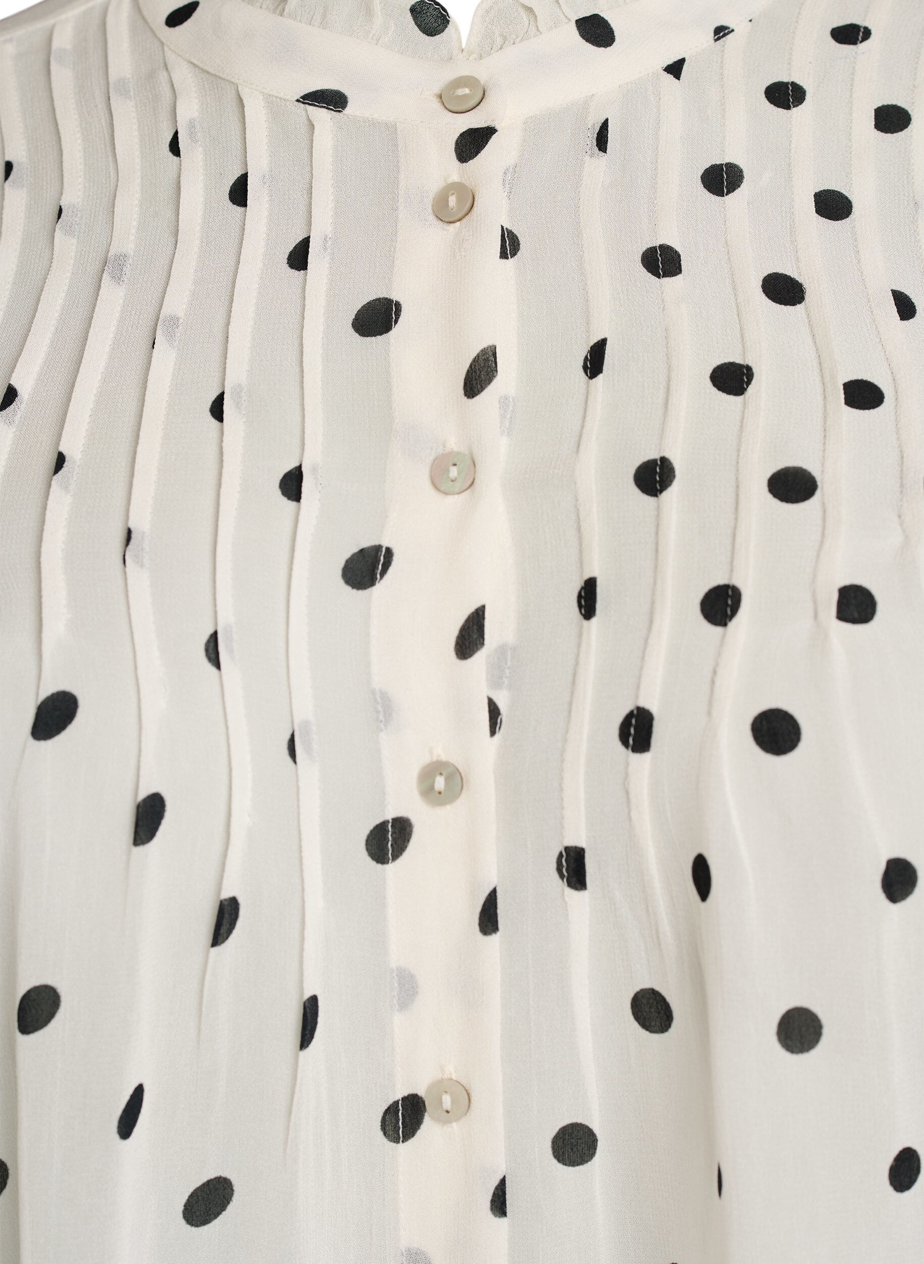 ZizziBluse aus Viskose mit R&uuml;schenkragen, Wei&szlig;, Packshot image number 2