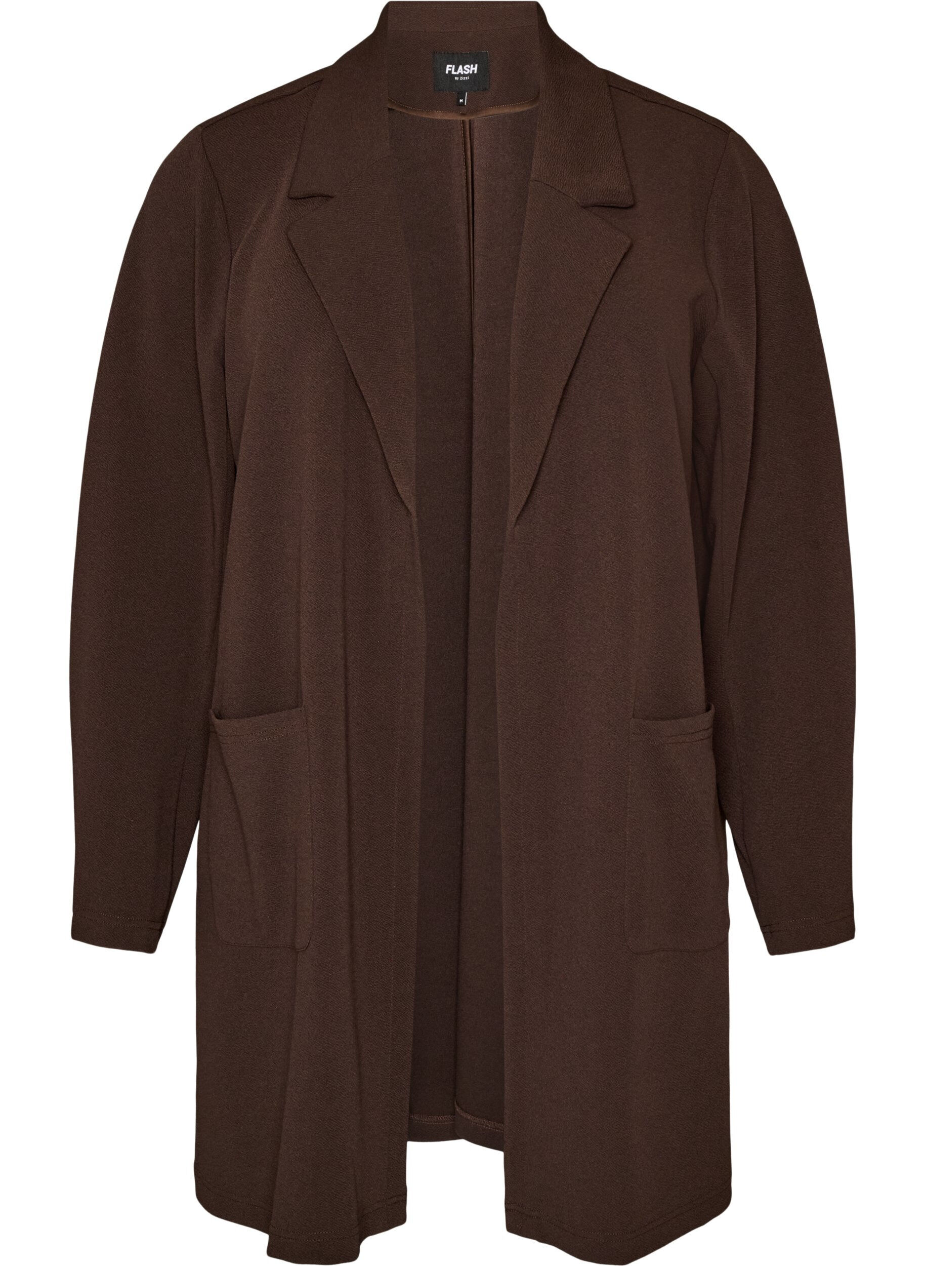 ZizziLange Blazer mit Taschen, Braun, Packshot image number 0