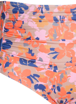 Extra hoch taillierte Bikini-Hose mit Print, Retro Flower, Packshot image number 2