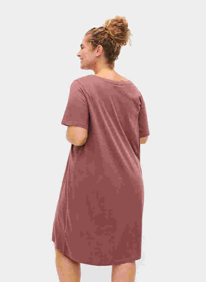Nachthemd aus Baumwolle mit Print, Rose Brown w. Heart, Model image number 1