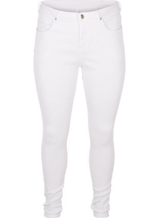 Super Slim Amy Jeans mit hoher Taille, White, Packshot image number 0