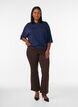 Bluse aus Jersey mit ellbogenlangen Ballon&auml;rmeln, Blau, Model image number 1