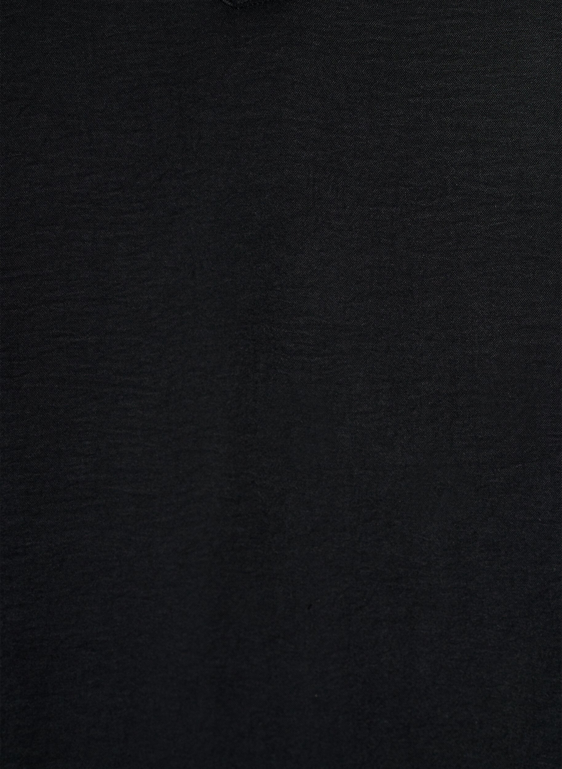 Zizzi Bluse mit Smockb&uuml;ndchen und V-Ausschnitt, Schwarz, Packshot image number 2