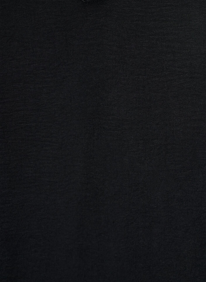 Bluse mit Smockb&uuml;ndchen und V-Ausschnitt, Schwarz, Packshot image number 2