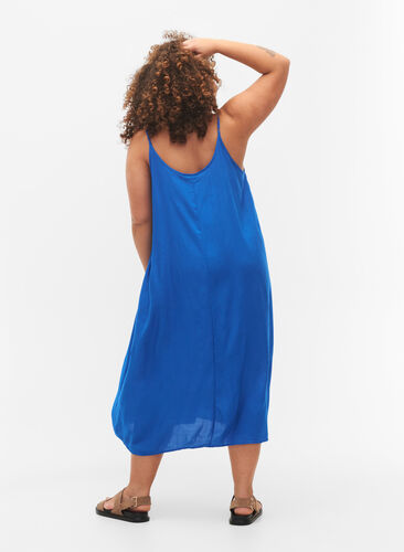 Ärmelloses Midi-Kleid aus Viskose, Princess Blue, Model image number 1