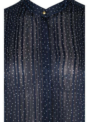Hemdbluse mit Print und 3/4-Ärmeln, Navy Blazer Dot, Packshot image number 2