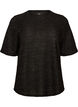 Bluse mit Struktur und Glitzer, Schwarz, Packshot image number 0