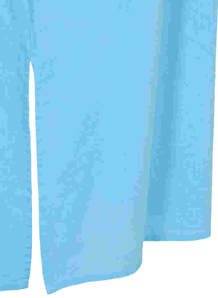 Langes kurzärmeliges Hemdkleid, Alaskan Blue, Packshot image number 3