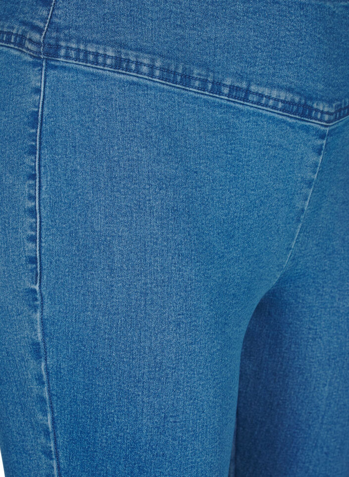 Dehnbare Jeggings mit hoher Taille, Light Blue, Packshot image number 2