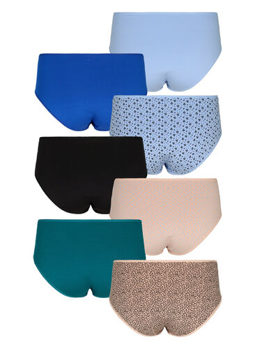 7er Pack Slips mit regulärer Taille, Blue Multi Pack , Packshot image number 1