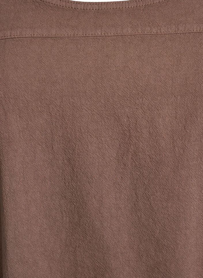 Baumwollkleid mit kurzen &Auml;rmeln, Braun, Packshot image number 2
