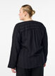 Bluse mit Ton-in-Ton-Struktur und Knöpfen, Schwarz, Model image number 2