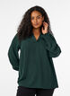 Bluse mit Smockb&uuml;ndchen und V-Ausschnitt, Gr&uuml;n, Model image number 0