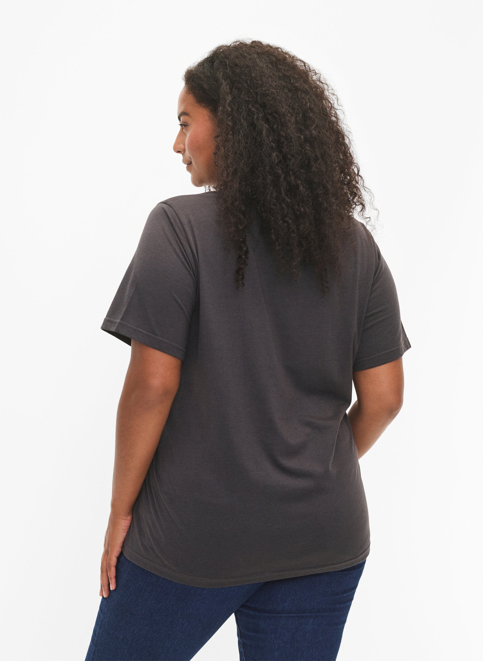 Zizzi FLASH - T-Shirt mit Motiv, Phantom, Model image number 1