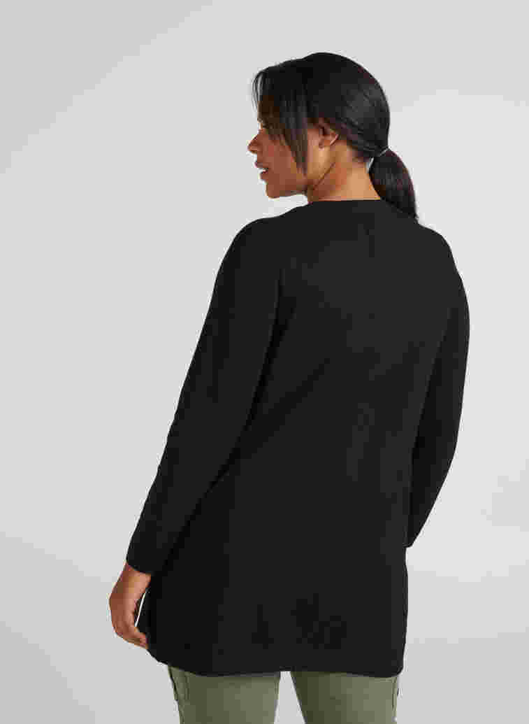 Cardigan mit Taschen, Black, Model image number 1