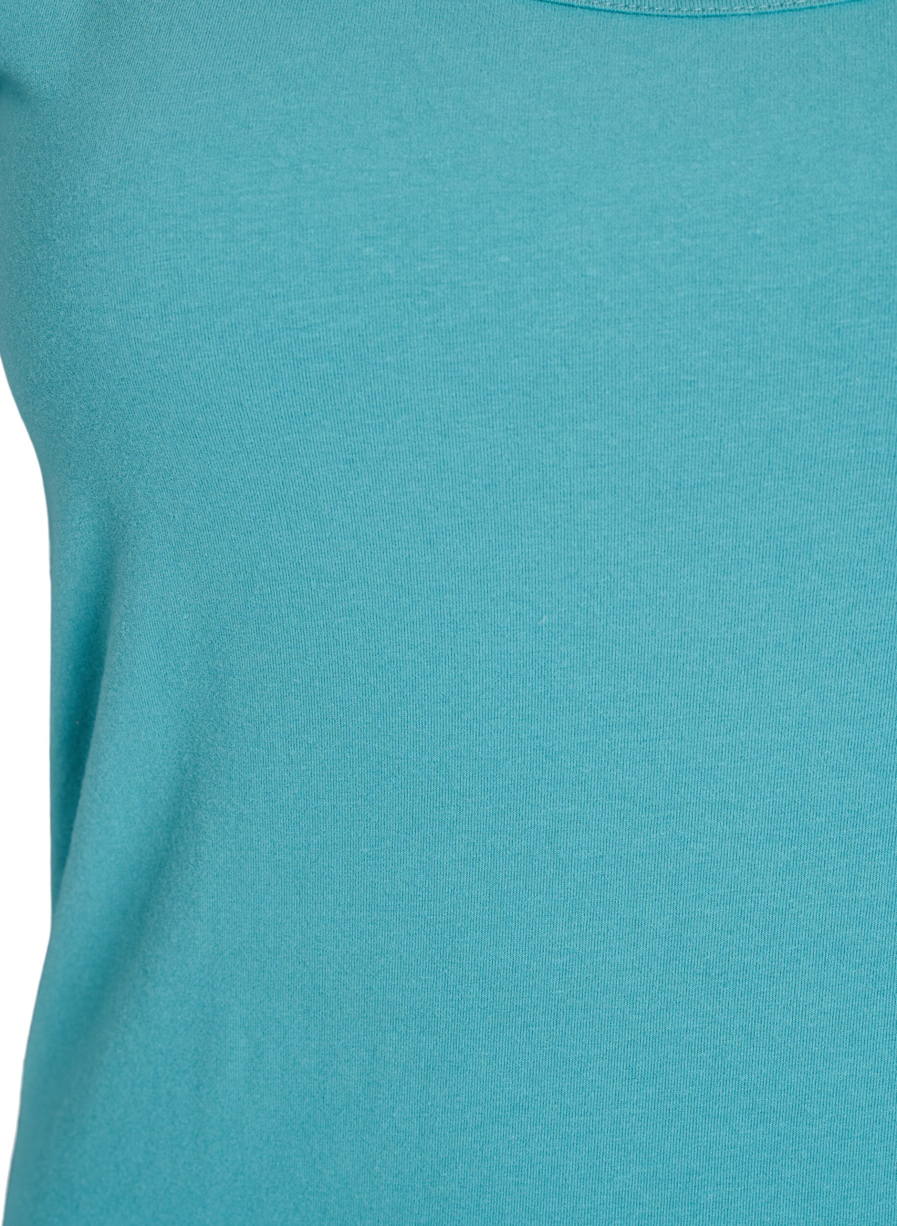ZizziSolide Farbe Grundoberteil aus Baumwolle, Blau, Packshot image number 2