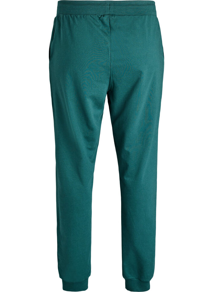 Hoch taillierte Sweatpants aus Baumwolle, Grün, Packshot image number 1