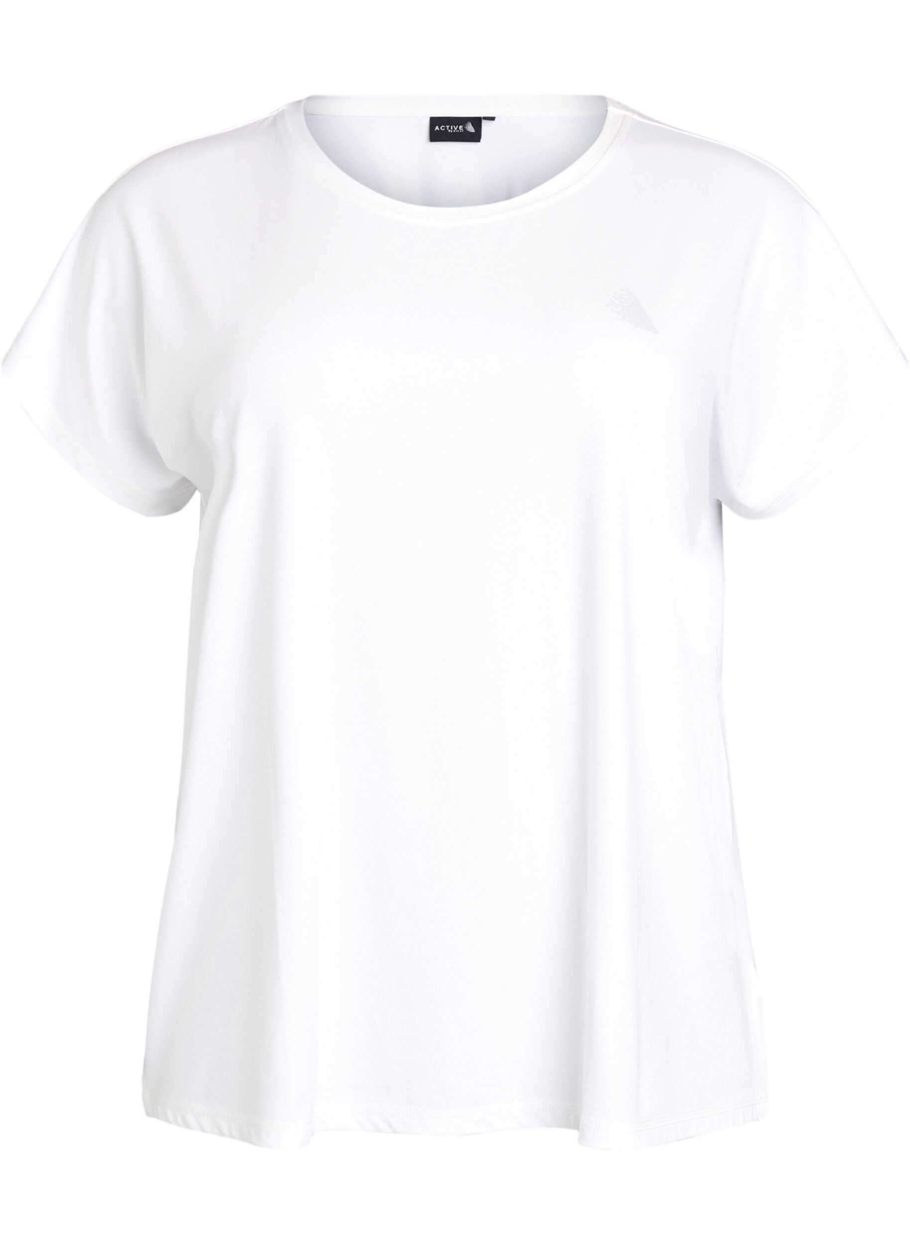 Zizzi Einfarbiges Trainings-T-Shirt, Wei&szlig;, Packshot image number 0