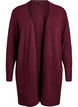Strickjacke mit Rippenstrick und Taschen, Dunkles Bordeaux, Packshot image number 0