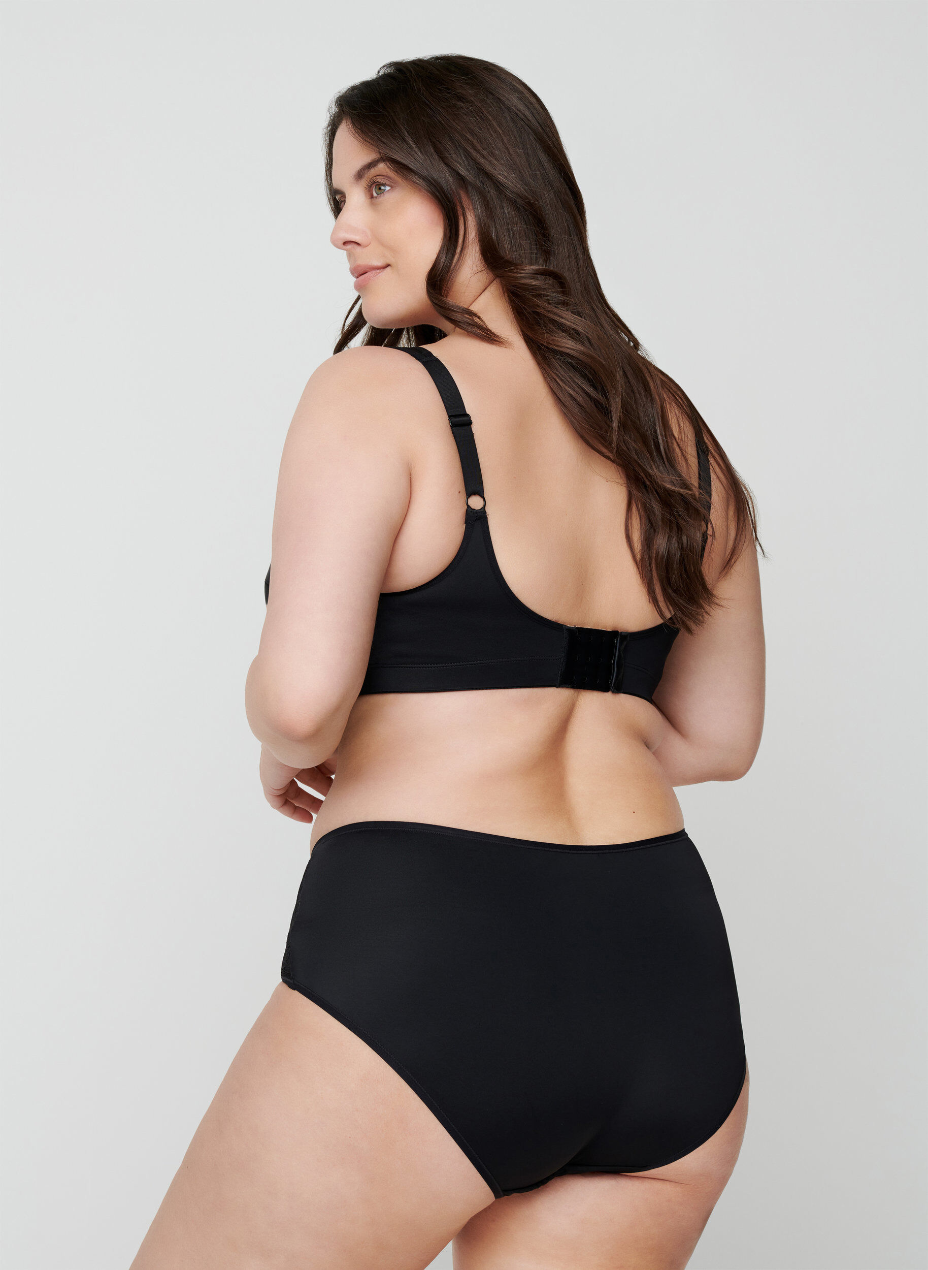 Zizzi 2er-Pack Pantys, Black/Black, Model image number 2
