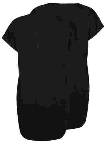 2er-Pack Kleider aus Baumwolle mit kurzen Ärmeln, Black/Black, Packshot image number 1