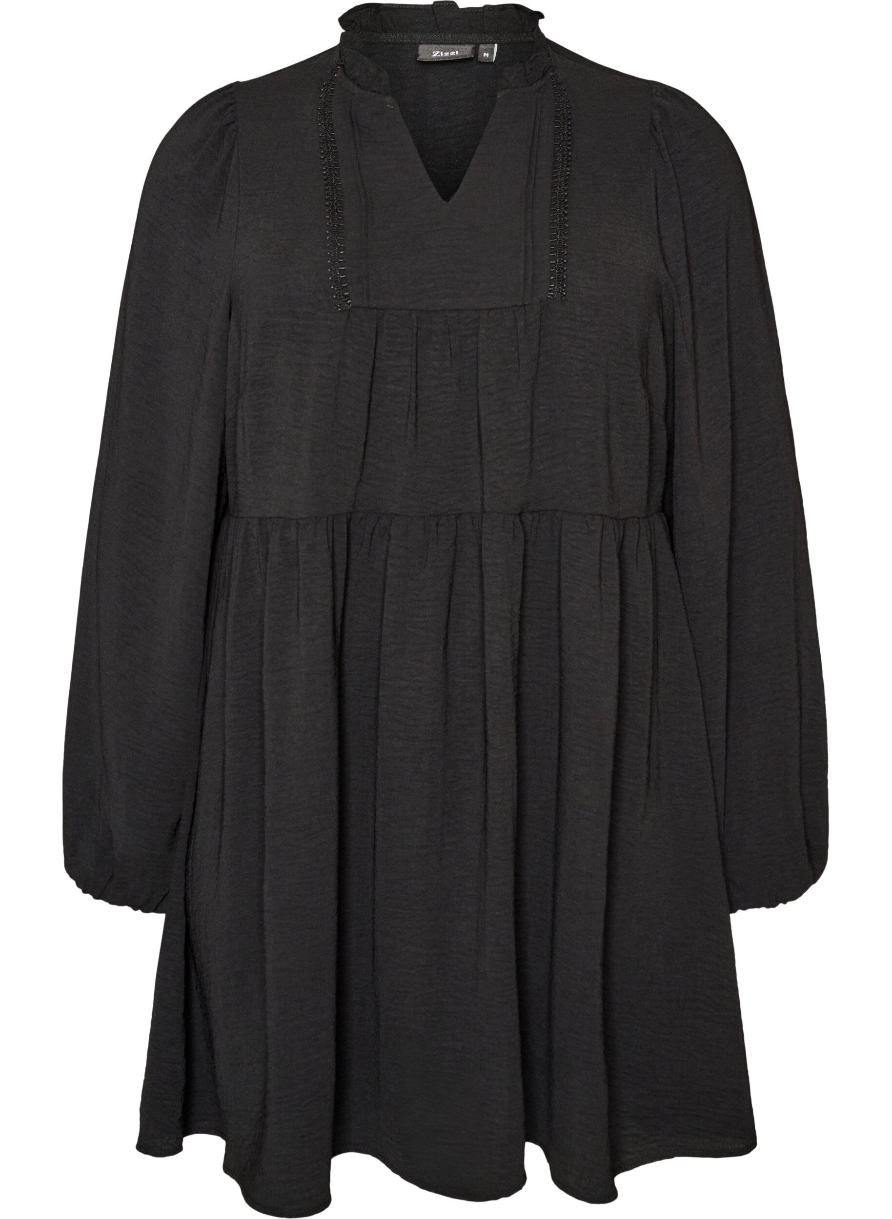 ZizziA-Linien-Kleid mit Empire-Linie, Schwarz, Packshot image number 0