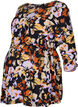 Schwangerschaftsbluse aus Viskose mit Blumenprint, Black Flower AOP, Packshot image number 0