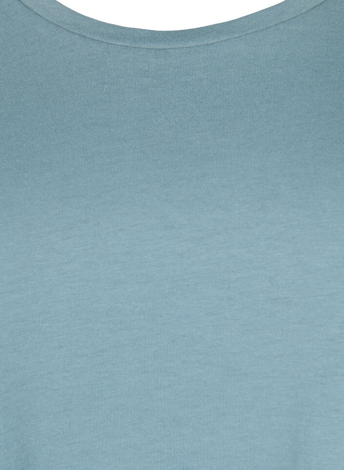 T-Shirt aus Baumwollmischung mit kurzen &Auml;rmeln, Blau, Packshot image number 2