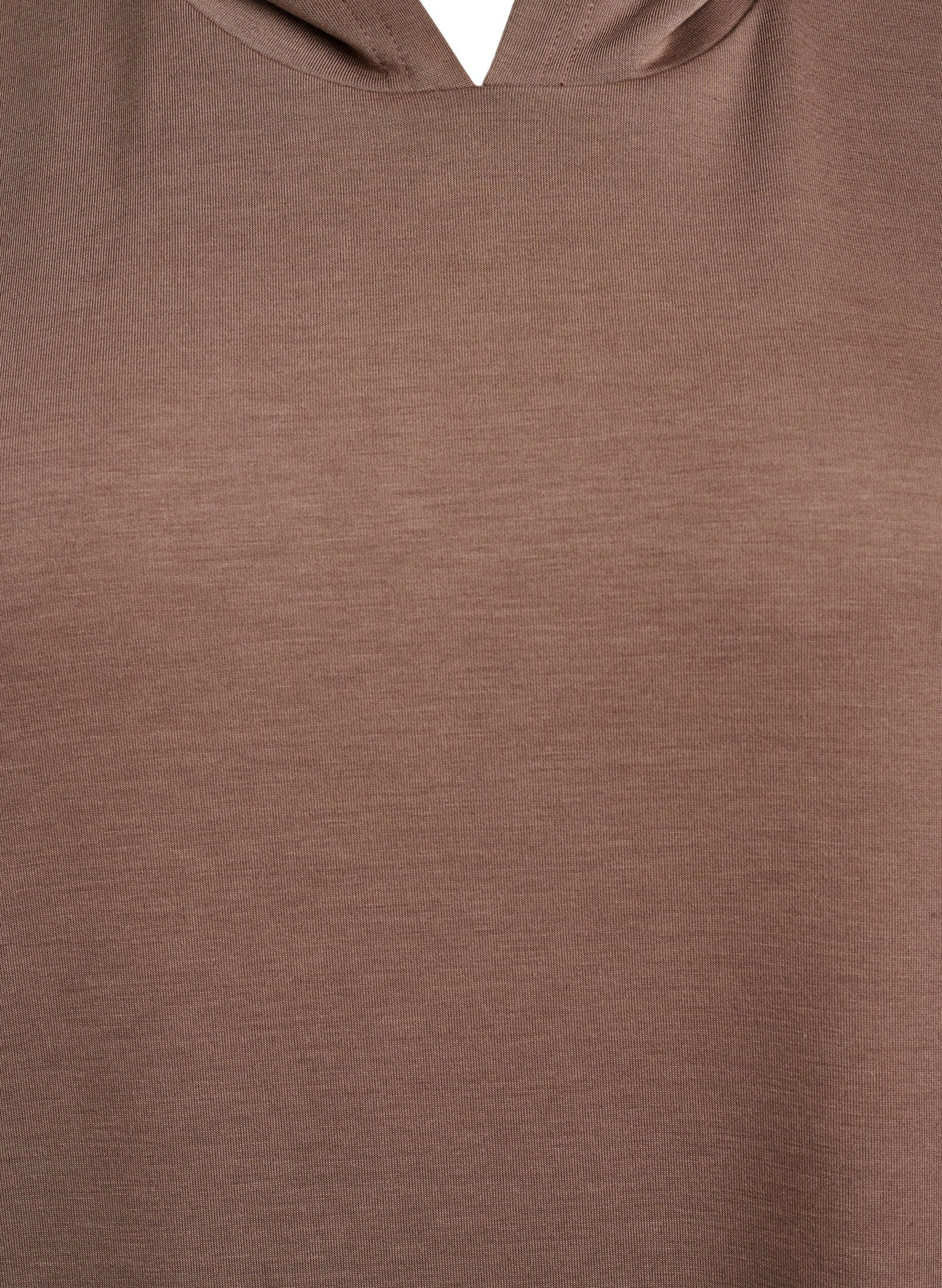 Zizzi Sweatshirtkleid mit kurzen &Auml;rmeln aus Modal-Mix, Braun, Packshot image number 2