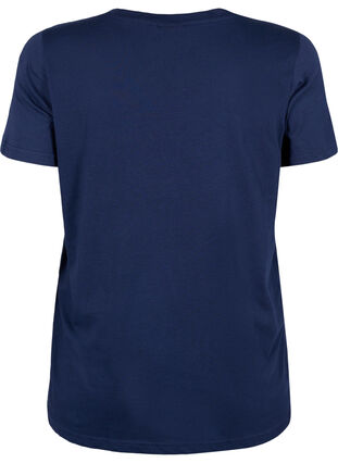 Weihnachts-T-Shirt aus Baumwolle, Navy Blazer Text, Packshot image number 1