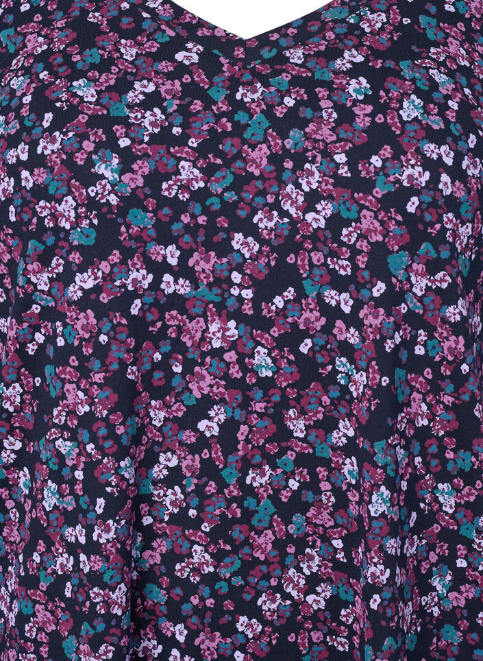 Langärmeliges Nachthemd aus Baumwolle, Night Sky Disty AOP, Packshot image number 2