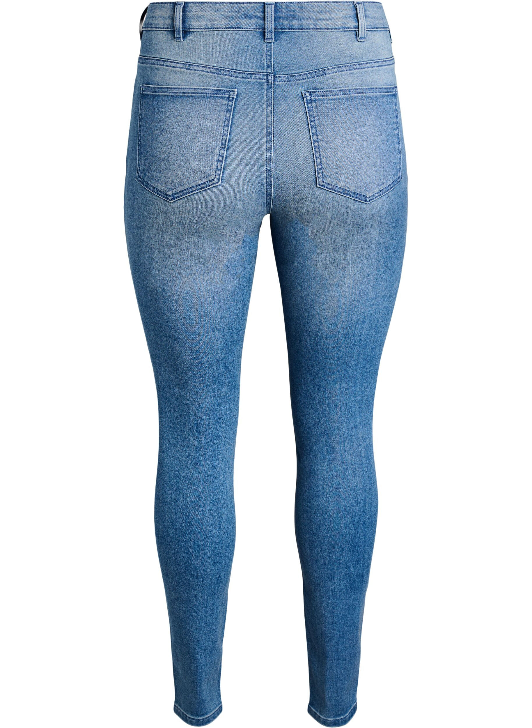 Zizzi Hoch taillierte super Slim Amy Jeans, Blau, Packshot image number 1