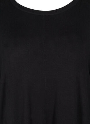 Oversize Strickkleid aus Viskosemischung, Black, Packshot image number 2